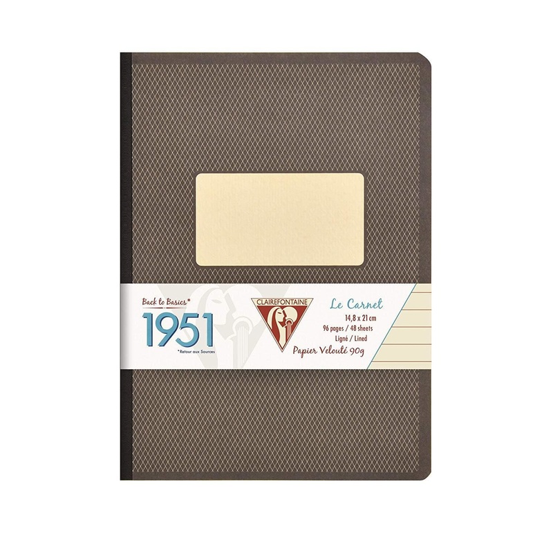 Clairefontaine Clothbound Ruled Notebook in Black - 5.75 x 8.25