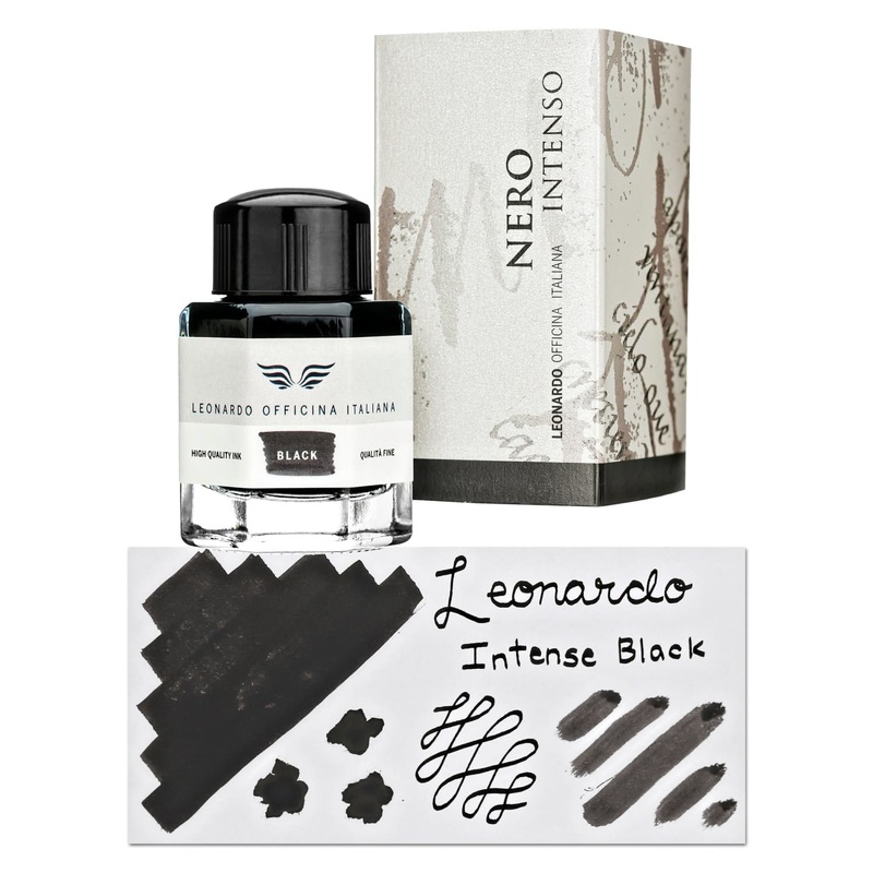 Leonardo Officina Bottled Ink in Intense Black - 40 mL
