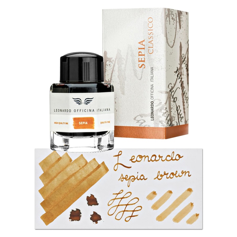 Leonardo Officina Bottled Ink in Sepia Brown - 40 mL