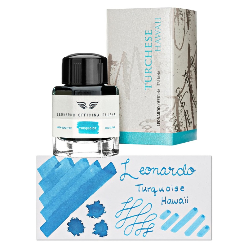 Leonardo Officina Bottled Ink in Turquoise Hawaii - 40 mL