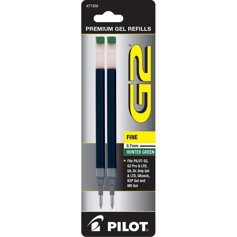 Pilot G2 Gel Pen Refills in Hunter Green - Fine Point