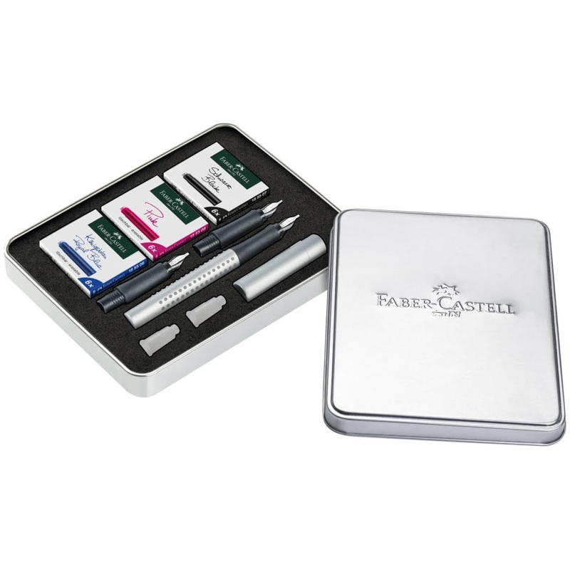 Faber Castell Grip 2011 Fountain Pen in Calligraphy Gift Set
