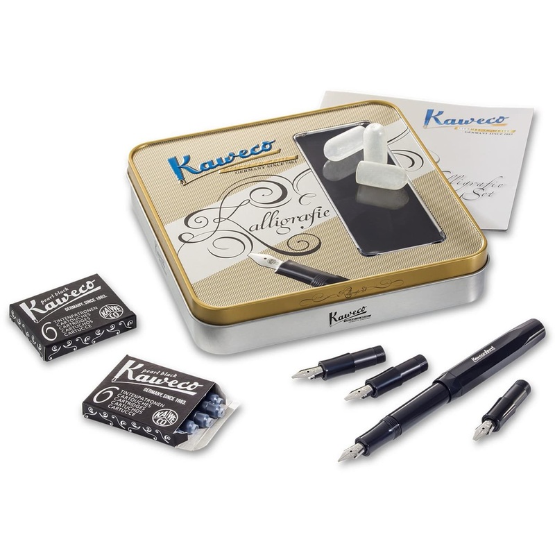 Kaweco Calligraphy Set - Black - Nib Sizes 1.1, 1.5, 1.9, 2.3"