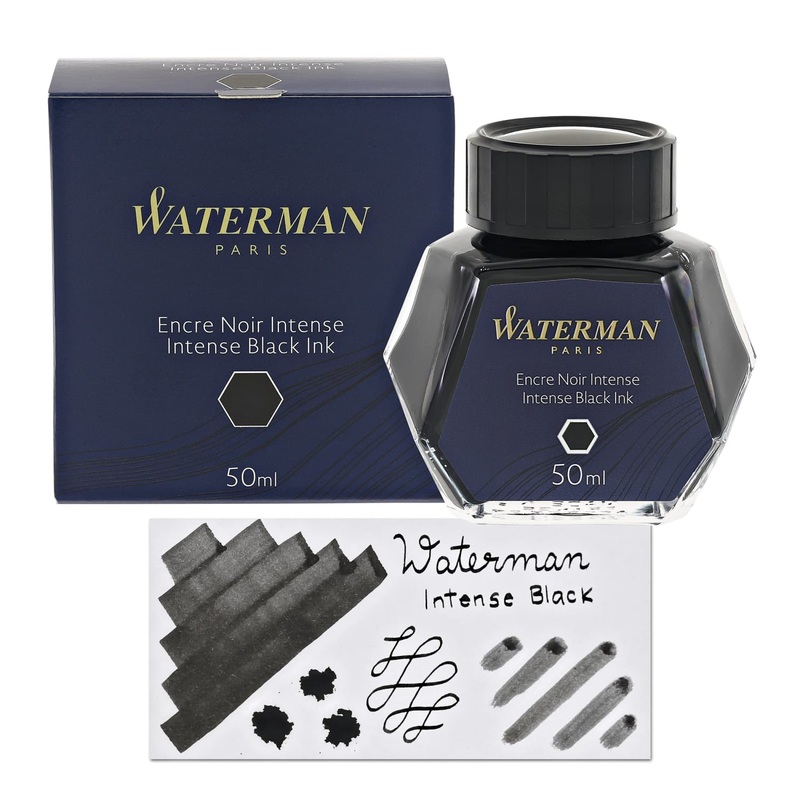 Waterman Bottled Ink in Intense Black - 50mL