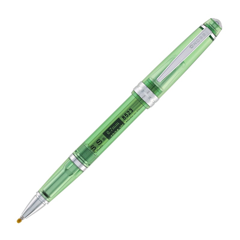 Cross Bailey Light Rollerball Pen in Translucent Green Resin with Chrome Trim