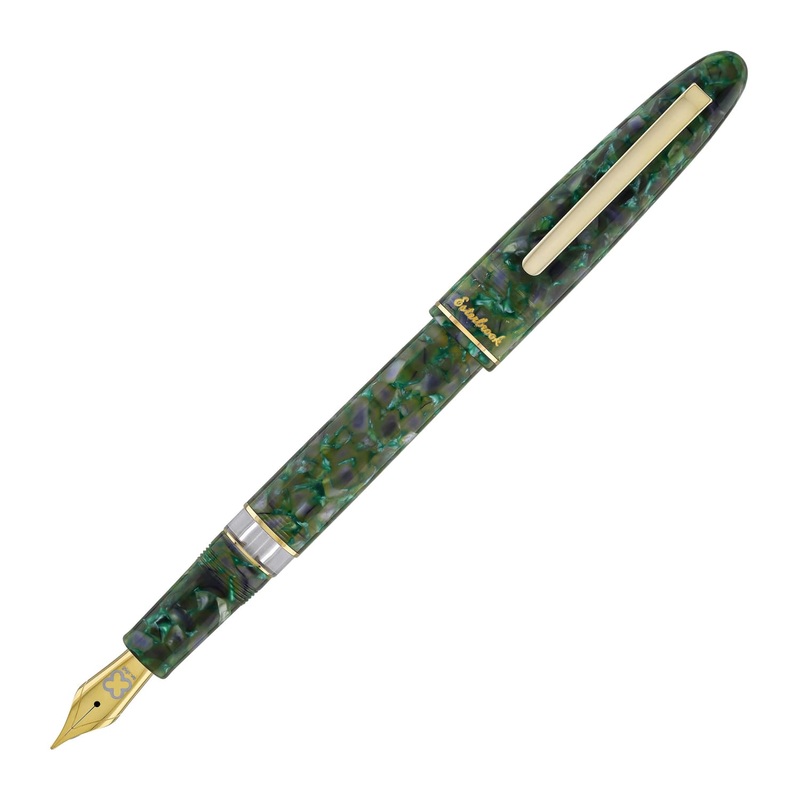 Esterbrook Estie Fountain Pen in Jurassic with Gold Trim - Piston Filling