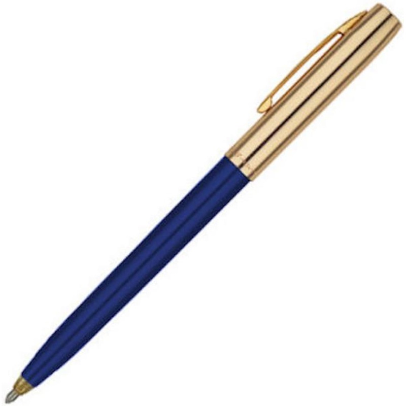 Fisher Space Pen Cap-O-Matic Ballpoint Pen in Blue with Brass Trim