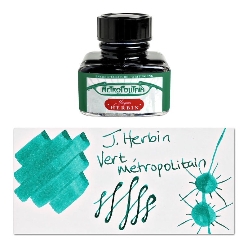 J. Herbin Ink Paris Collecton in Metropolitain Green  - 30ml