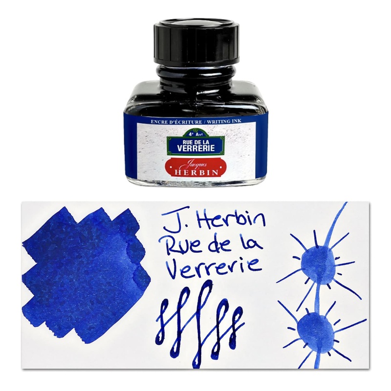 J. Herbin Ink Paris Collecton in Rue de la Verrerie Blue  - 30ml