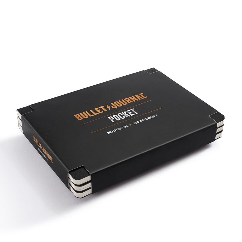 Leuchtturm 1917 Pocket Softcover Dot Grid Notebook in Black A5 - Pack of 3