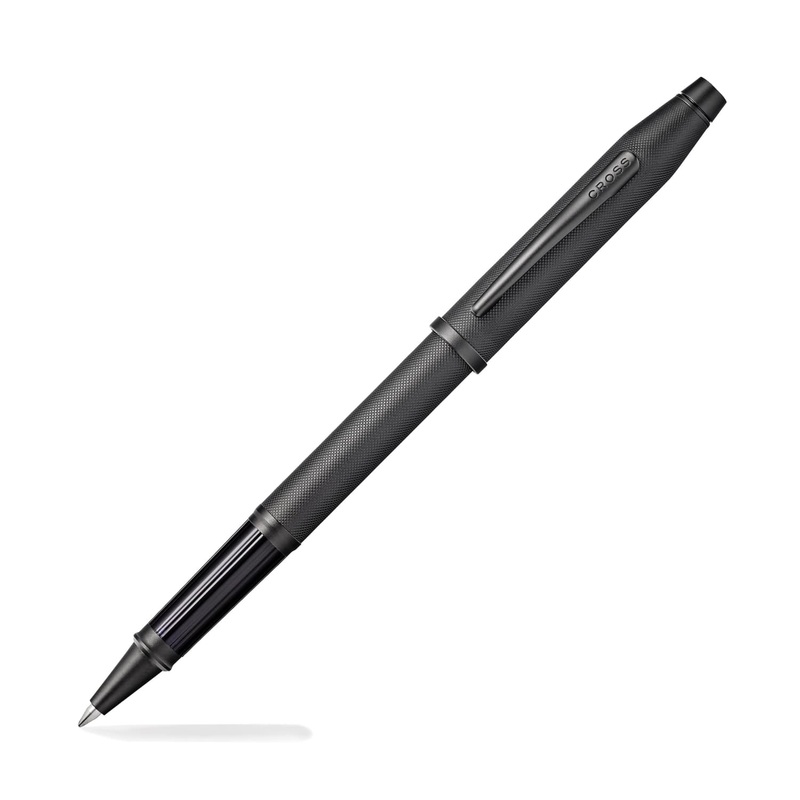 Cross Century II Selectip Rollerball Pen in Black Micro Knurl with Black Trim