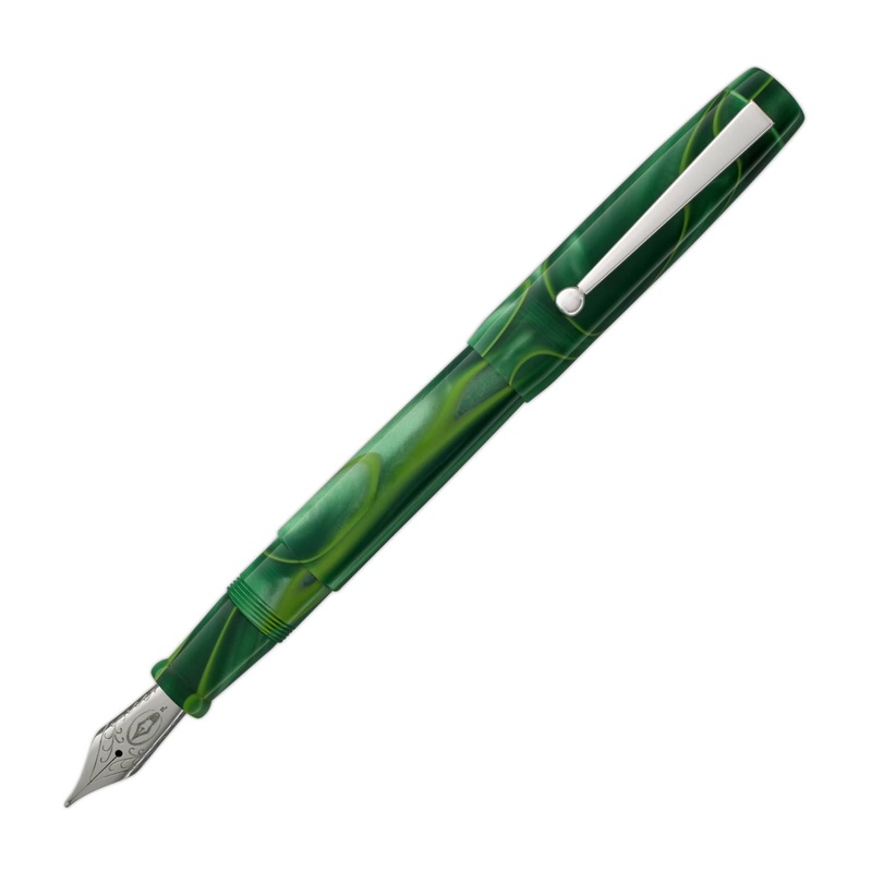 Edison x Goldspot Pens Newark Fountain Pen in AC High Voltage Green