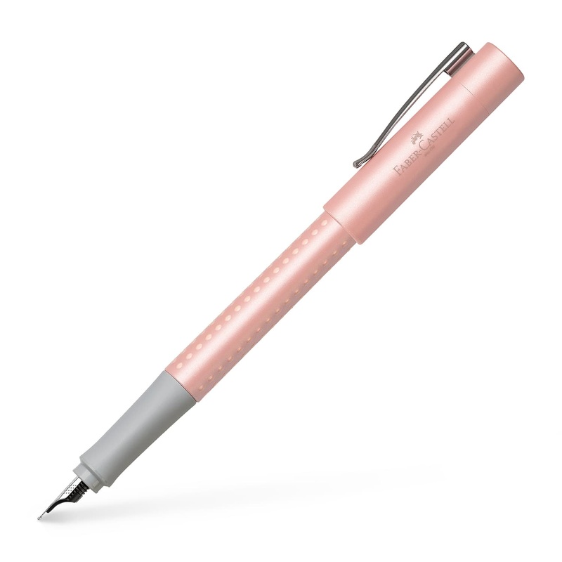 Faber Castell Grip Pearl Fountain Pen in Pearl Rose