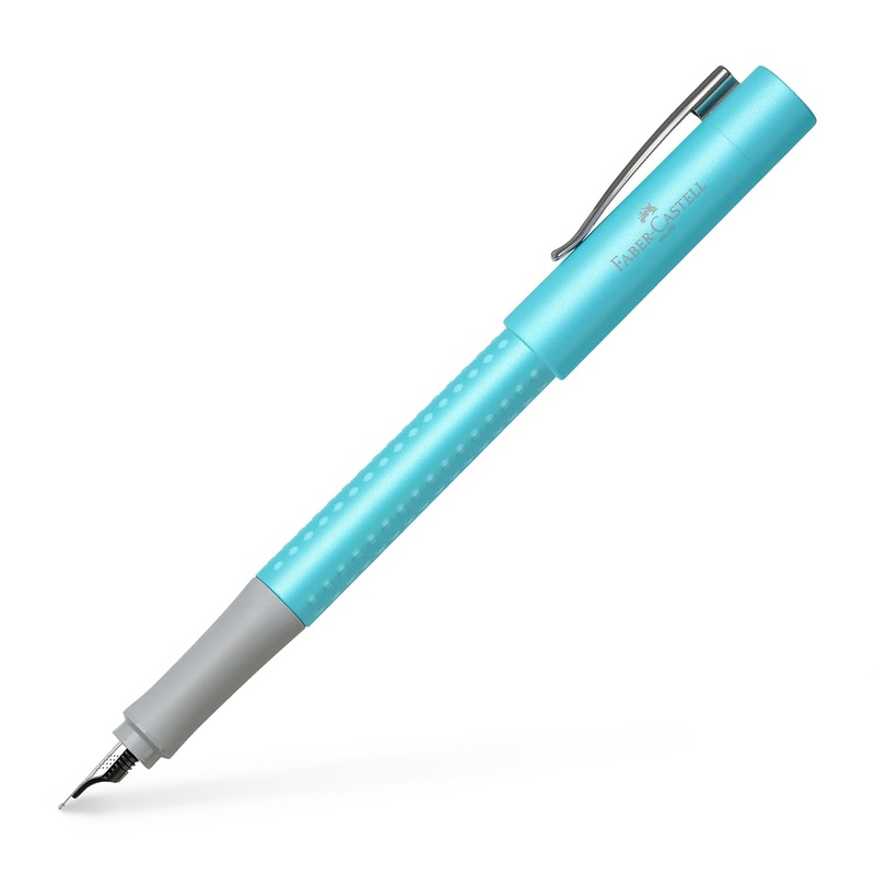 Faber Castell Grip Pearl Fountain Pen in Pearl Turquoise