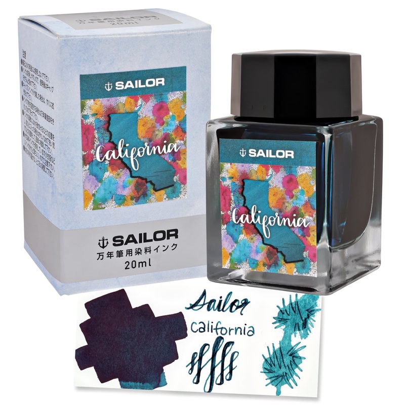 Sailor USA State Bottled Ink in California (Blue) - 20 mL