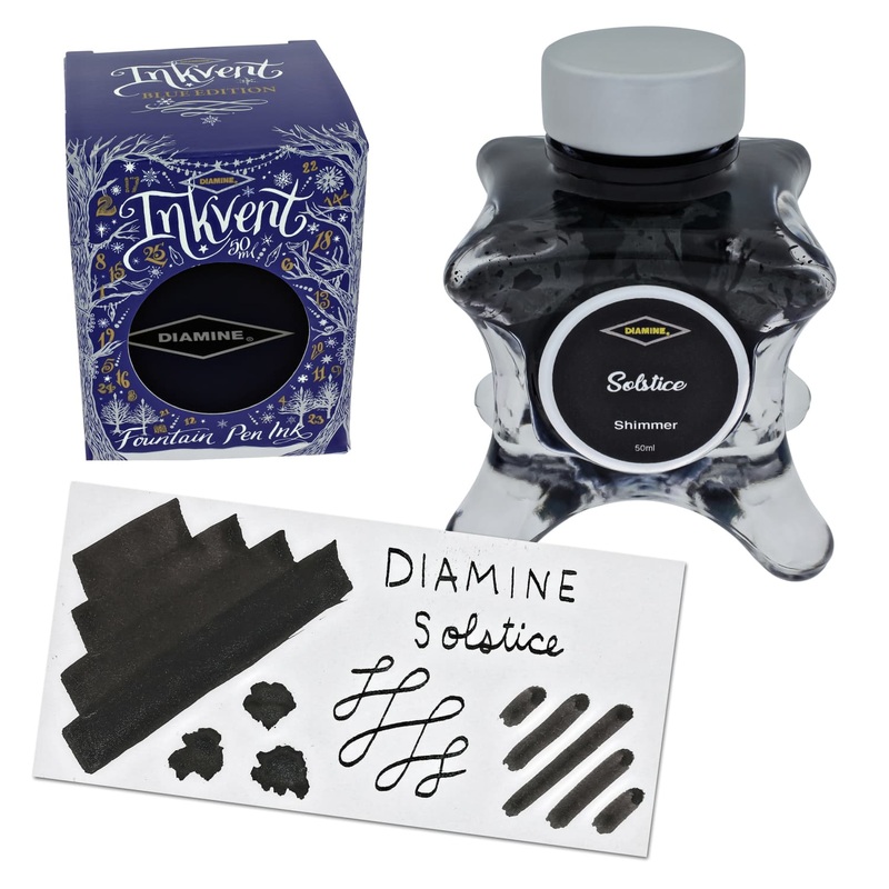 Diamine Inkvent Blue Edition Shimmer Bottled Ink in Solstice - 50 mL