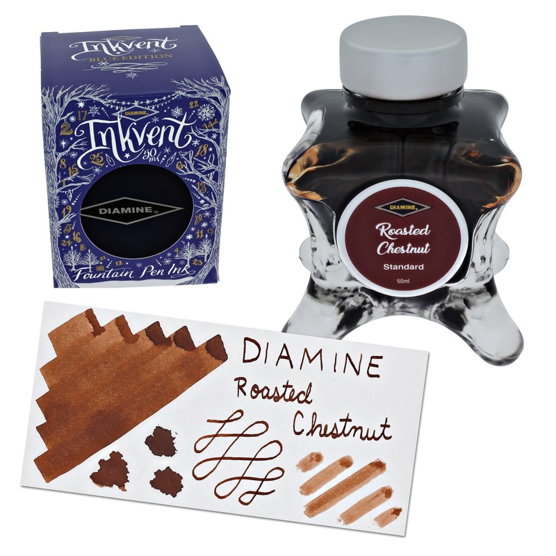 Diamine Inkvent Blue Edition Standard Bottled Ink in Roasted Chestnut - 50 mL