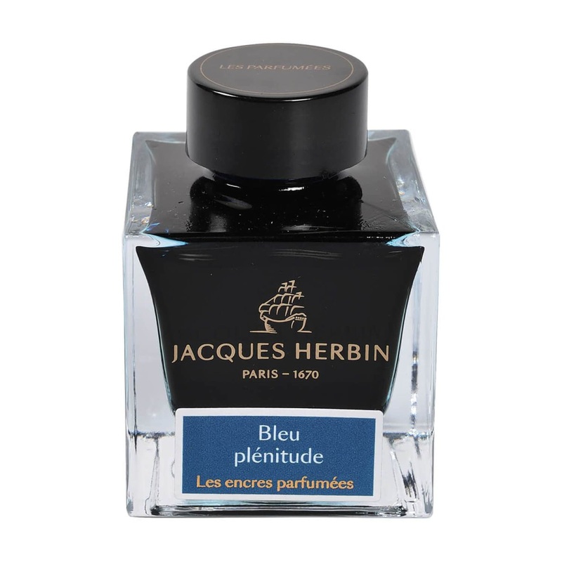 J. Herbin Bleu Plenitude (Blue) Scented Bottled Fountain Pen Ink - 50mL