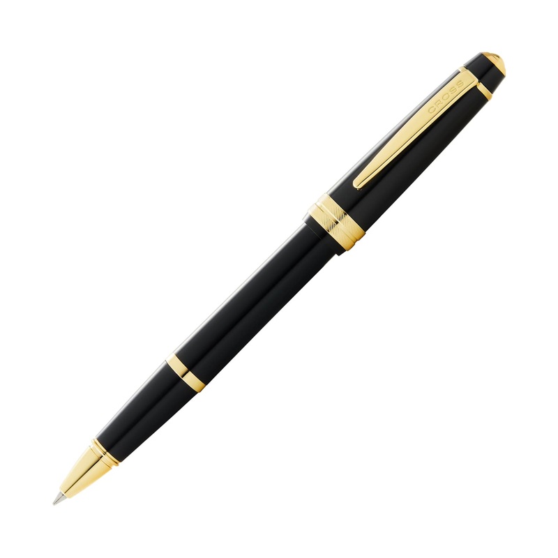 Cross Bailey Light Rollerball Pen in Glossy Black Resin with Gold Trim
