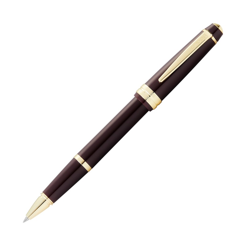Cross Bailey Light Rollerball Pen in Glossy Burgundy Resin with Gold Trim