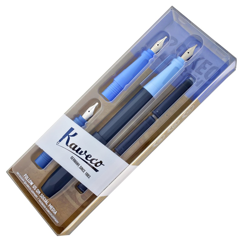 Kaweco Perkeo Calligraphy Set in Blue - 1.1mm, 1.5mm and 1.9mm Nibs