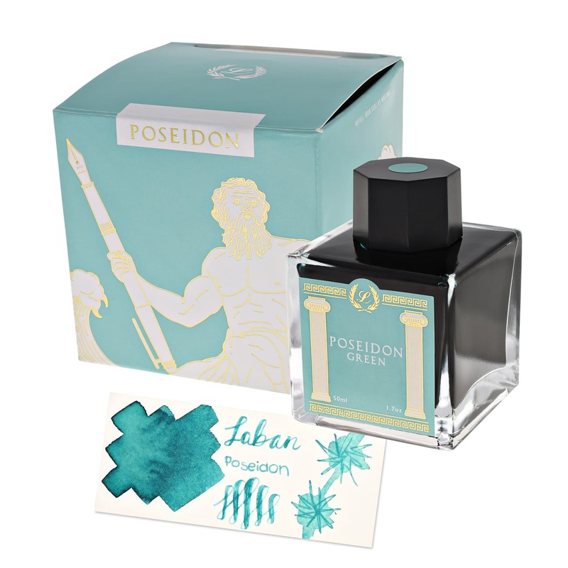 Laban Greek Mythology Bottled Ink in Poseidon Teal - 50ml