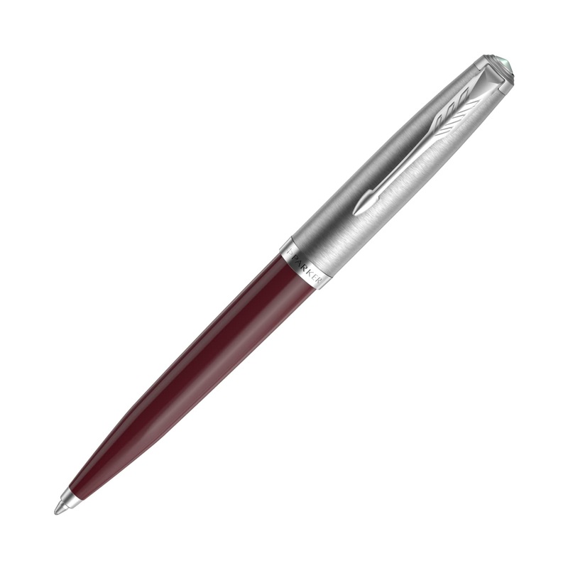 Parker 51 Ballpoint Pen in Burgundy with Chrome Trim