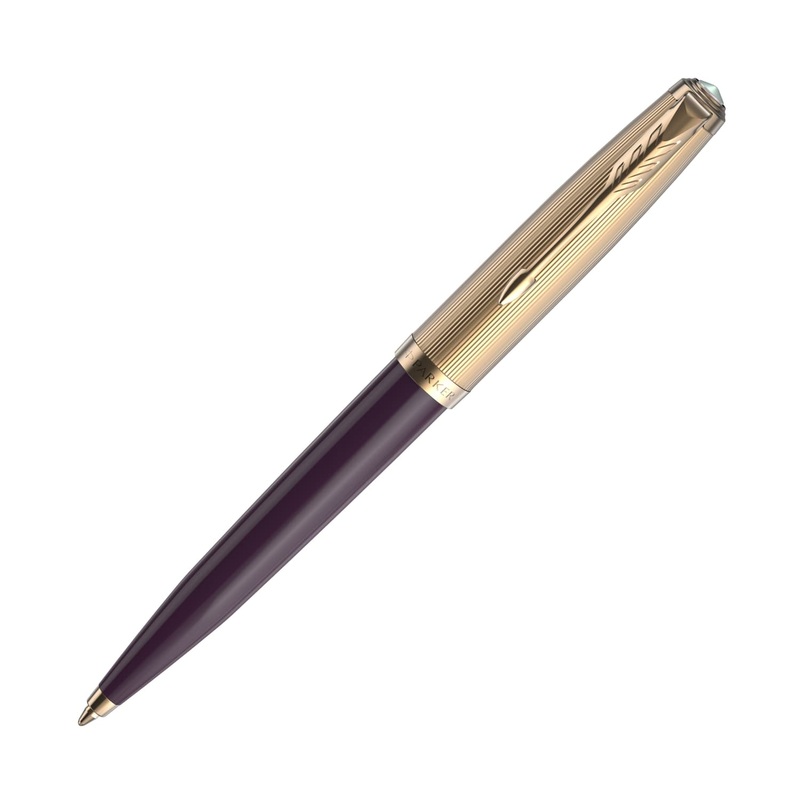 Parker 51 Ballpoint Pen in Plum with Gold Trim