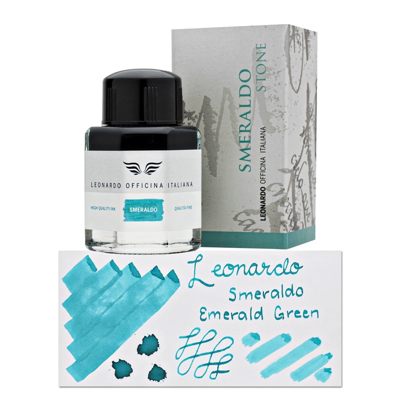 Leonardo Officina Bottled Ink in Smeraldo Emerald Green - 40 mL