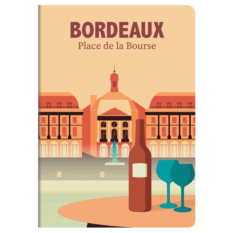 Clairefontaine France Collection Notebook in Bordeaux, Lined - 6 x 8.25 (A5)