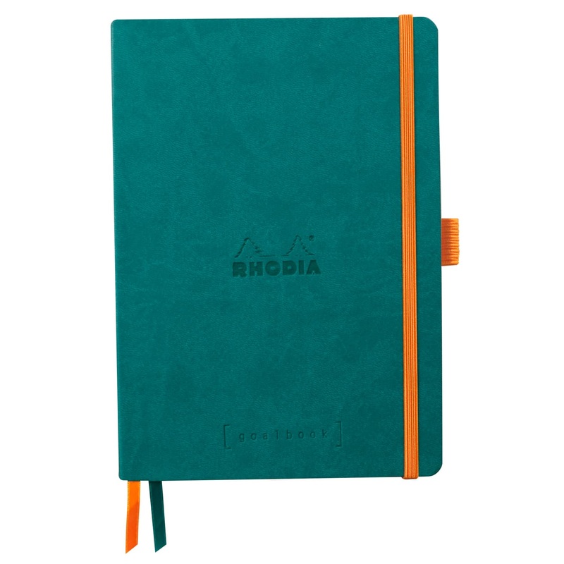 Rhodia Goalbook A5 Dot Grid Notebook in Peacock - 5.75 x 8.25