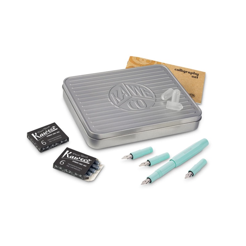 Kaweco Skyline Sport Calligraphy Set in Mint with Tin  - 1.1/1.5/1.9/2.3
