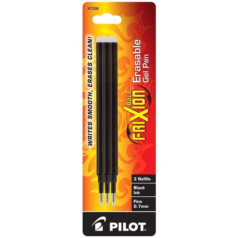Pilot FriXion Ballpoint Pen Refill in Black - Pack of 3