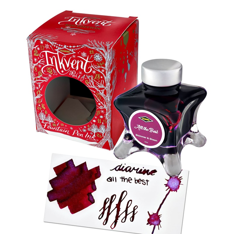 Diamine Inkvent Red Edition Shimmer & Sheen Bottled Ink in All The Best - 50 mL