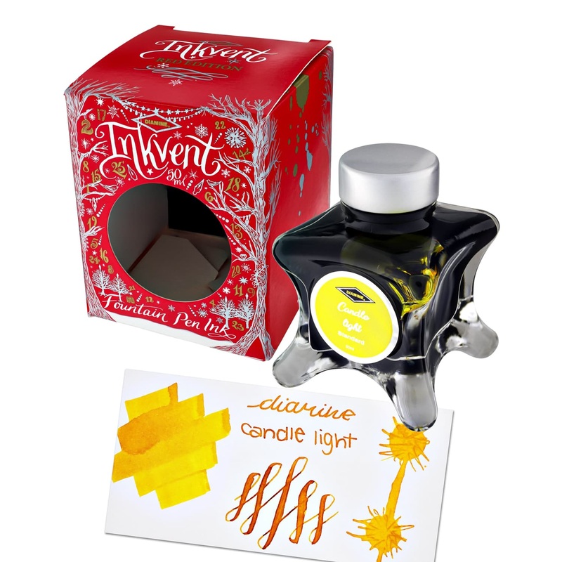 Diamine Inkvent Red Edition Standard Bottled Ink in Candle Light - 50 mL