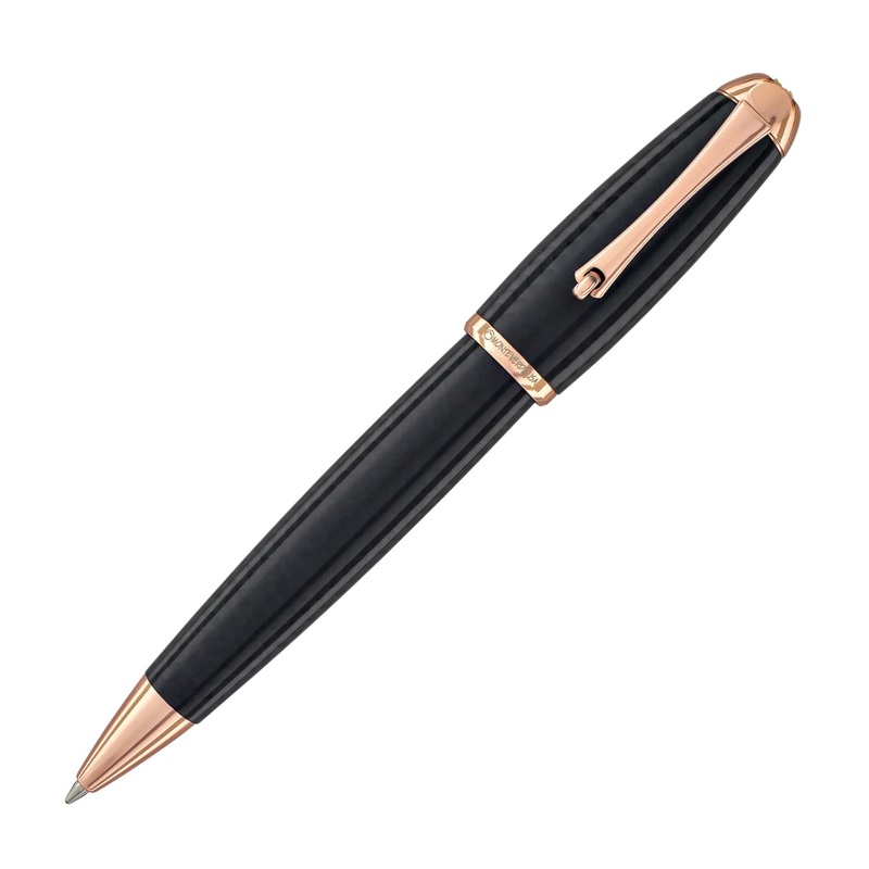 Monteverde Super Mega Ballpoint Pen in Carbon Fiber with Rosegold Trim