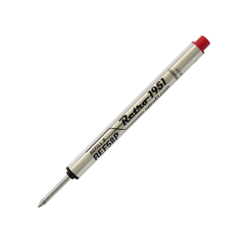 Retro 51 Retractable Rollerball Refill in Red for Tornado Pens