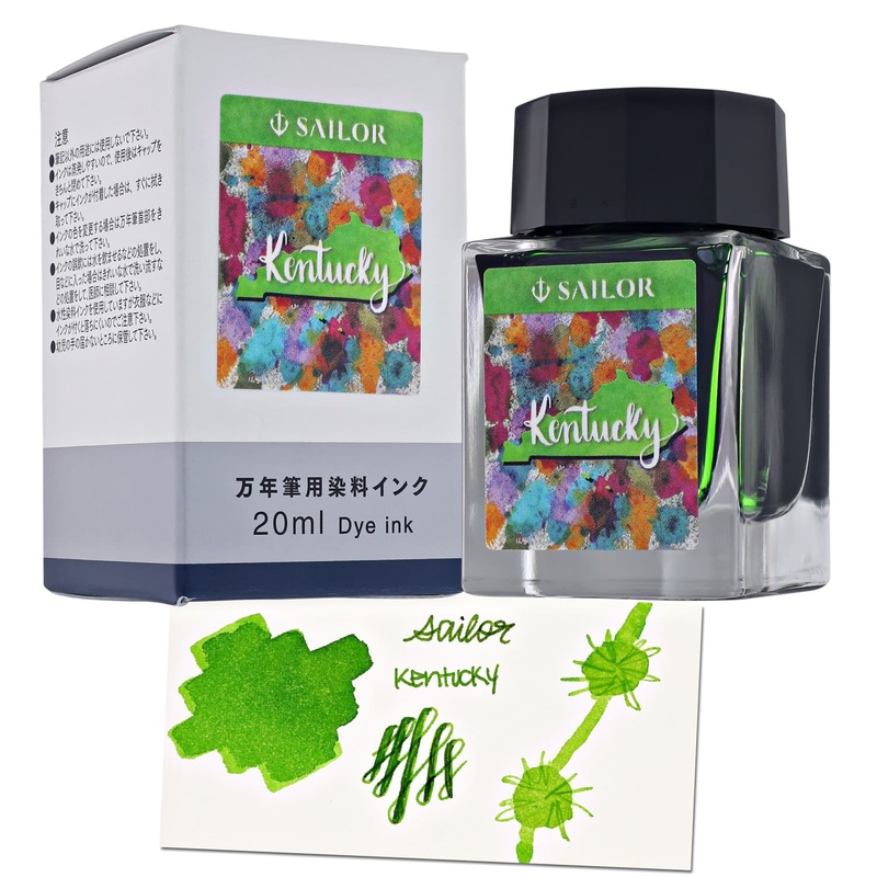 Sailor USA State Bottled Ink in Kentucky (Green) - 20 mL