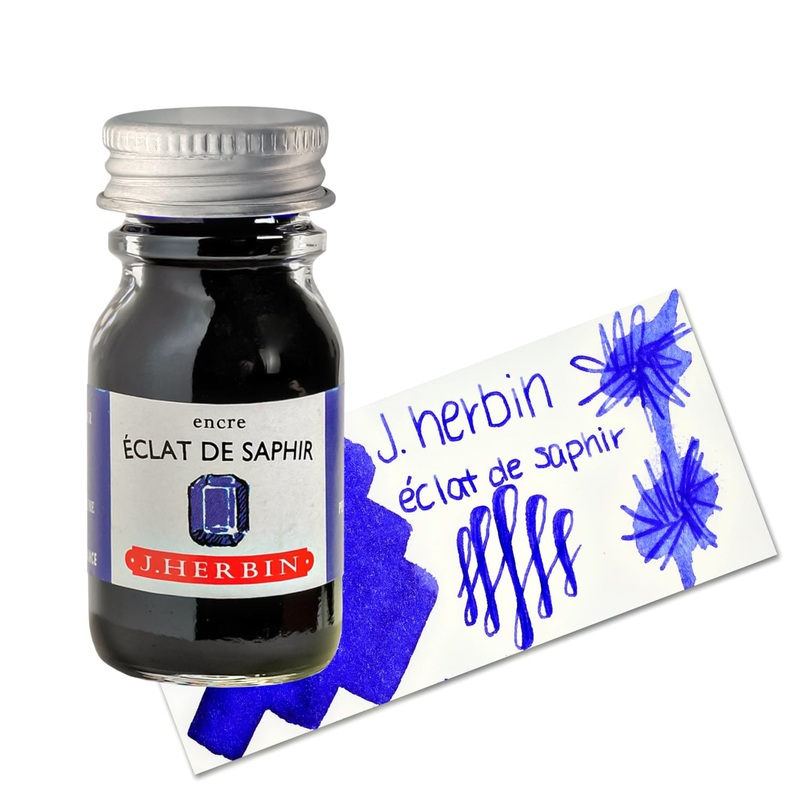 J. Herbin Eclat de Saphir (Sapphire Blue) Bottled Ink and Cartridges