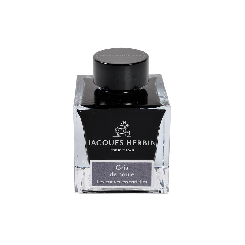 J. Herbin Gris de Houle Essential Bottled Fountain Pen Ink and Cartridges