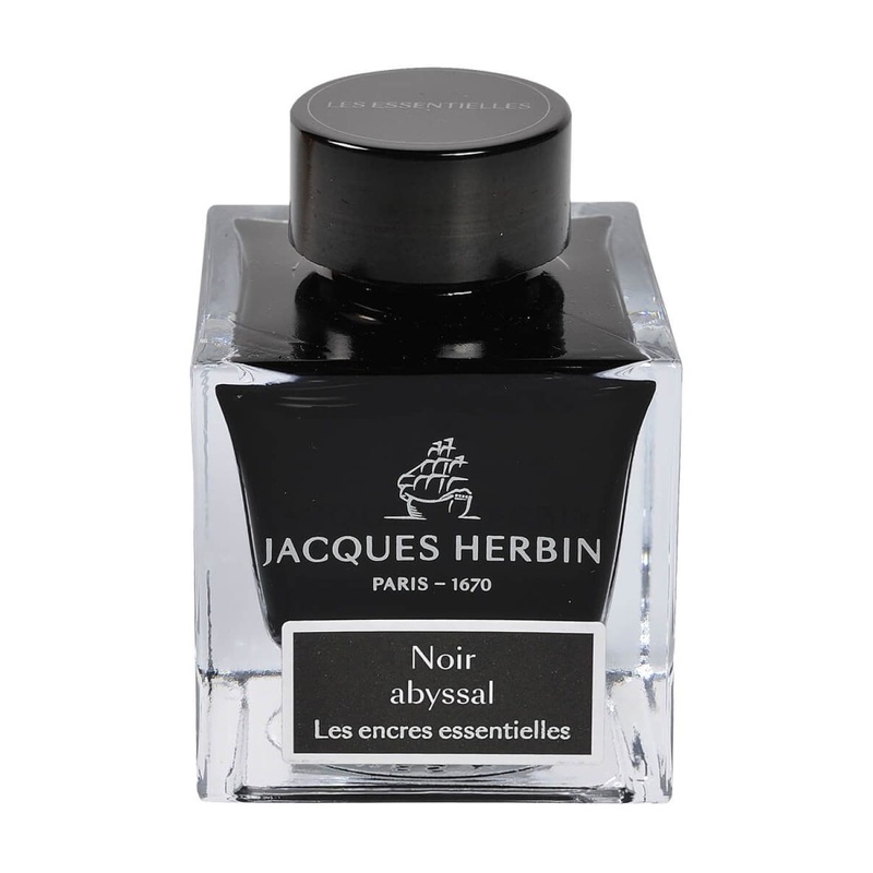 J. Herbin Noir Abyssal Essential Bottled Ink and Cartridges