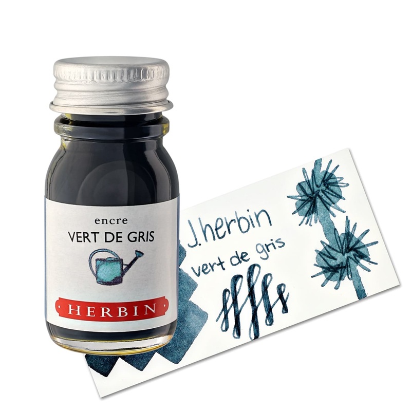 J. Herbin Vert de Gris (Greyish Green) Bottled Fountain Pen Ink