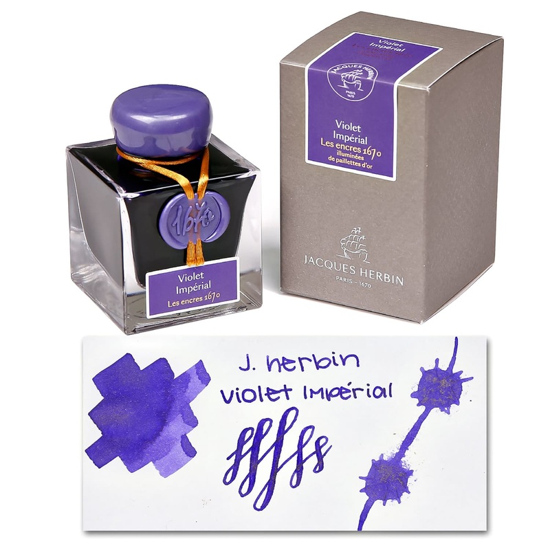 J. Herbin Violet Imperial 1670 Bottled Fountain Pen Ink - 50 mL