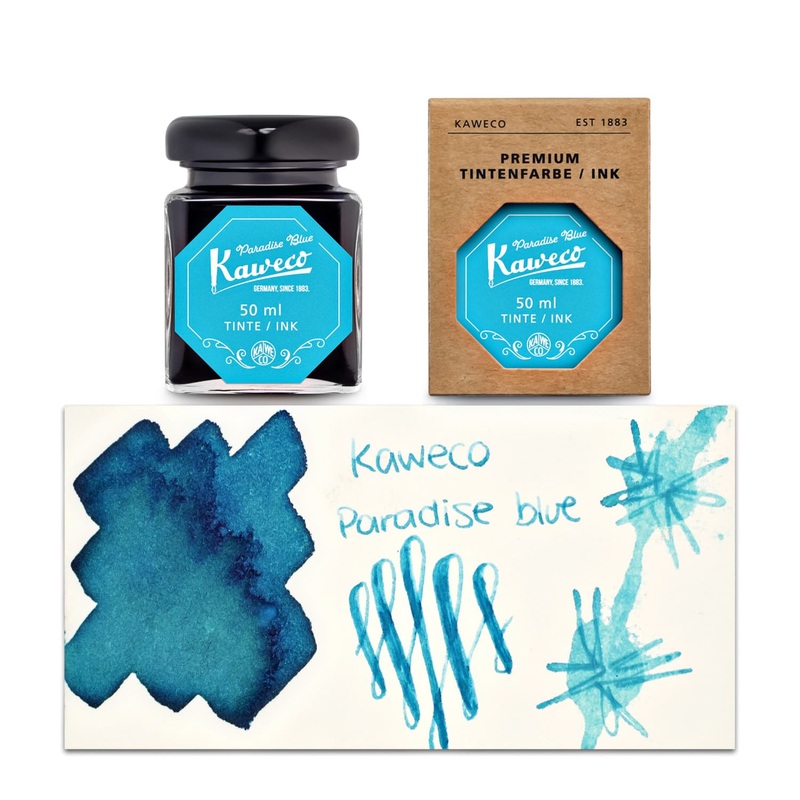 Kaweco Bottled Ink and Cartridges in Paradise Blue (Turquoise)