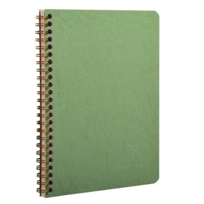 Clairefontaine Wirebound Basics Ruled Notebook in Green