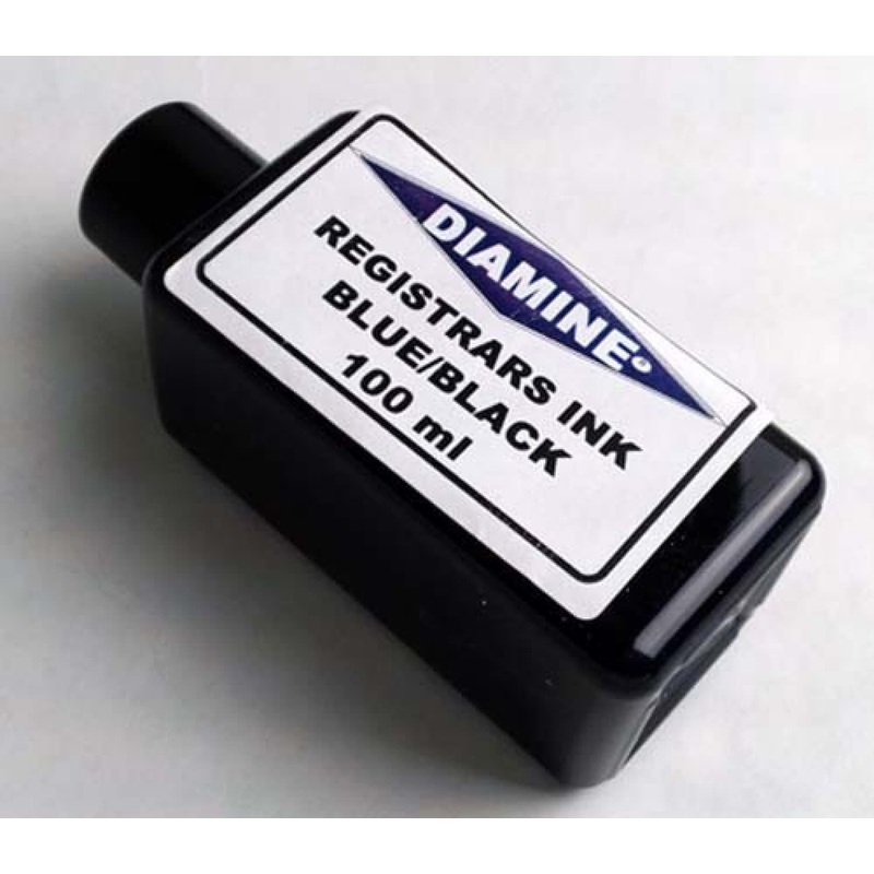 Diamine Registrar Bottled Ink in Blue / Black - 100 mL