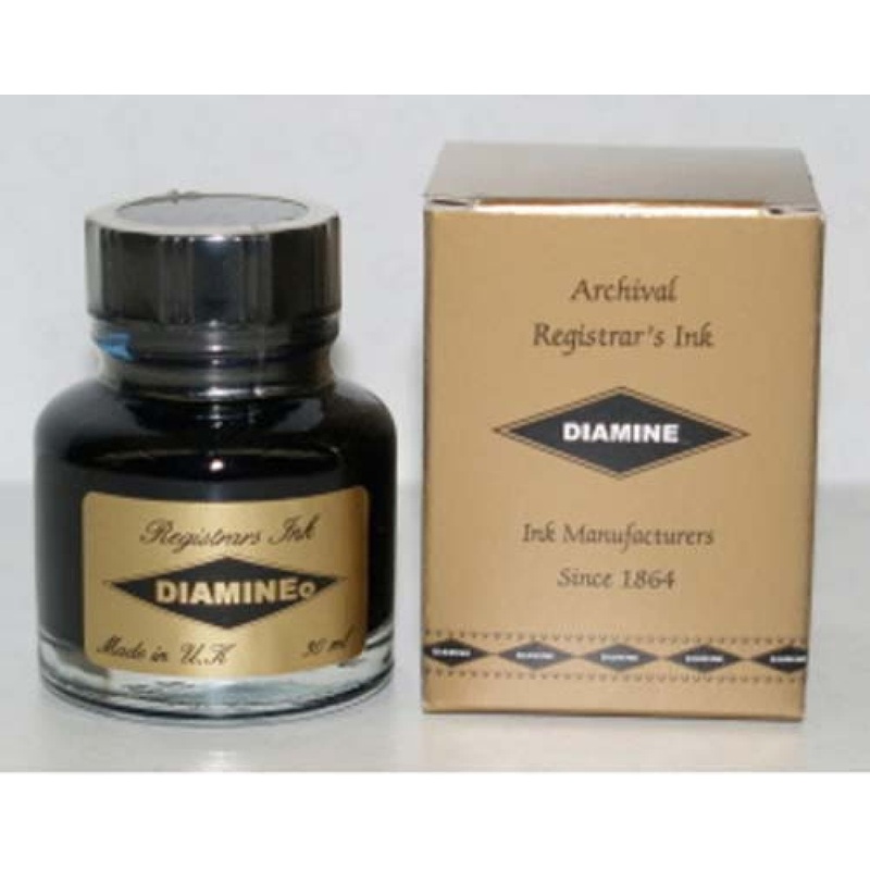 Diamine Registrar Bottled Ink in Blue / Black - 30 mL