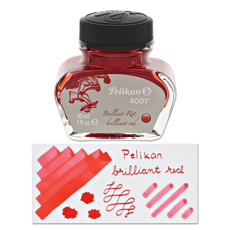 Pelikan 4001 Bottled Ink and Cartridges in Brilliant Red
