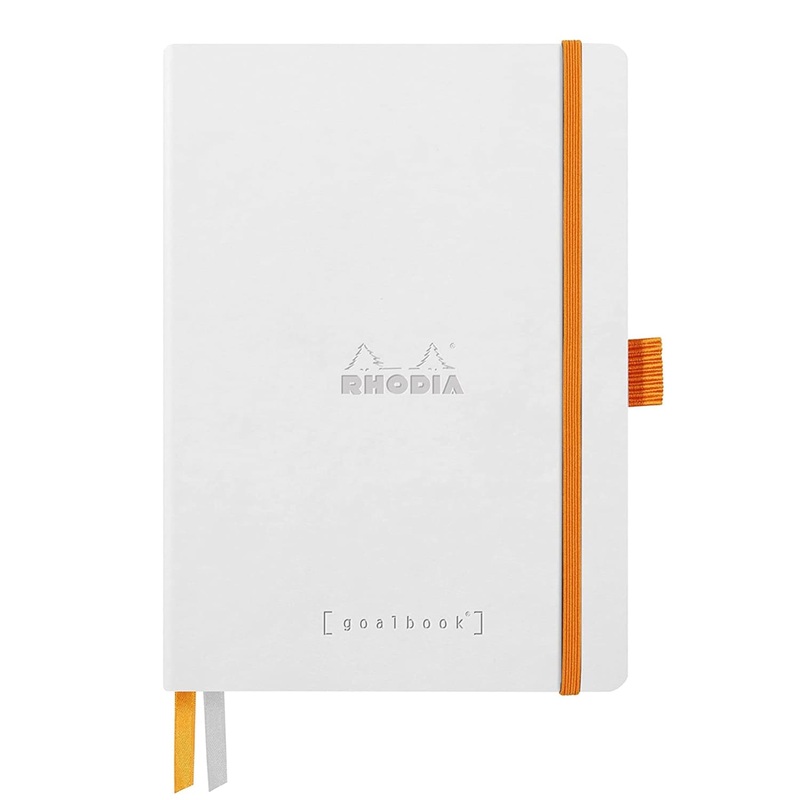 Rhodia Goalbook A5 Dot Grid Notebook in White - 5.75 x 8.25