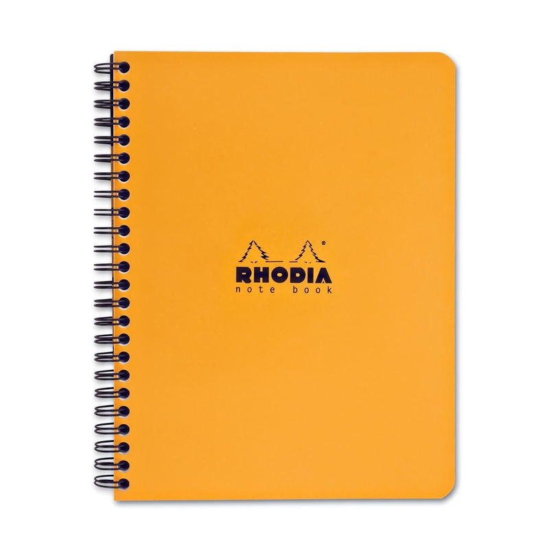 Rhodia Wirebound Graph Paper Notebook in Orange - 6 x 8.25